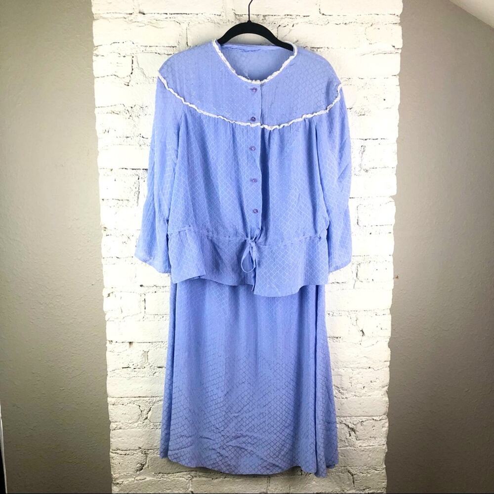 Vintage Lavender Two-Piece Dress Set